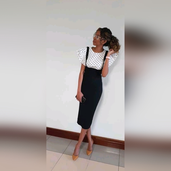 Pencil Skirt with Suspenders (Shein Unity) - Picture 5 of 6